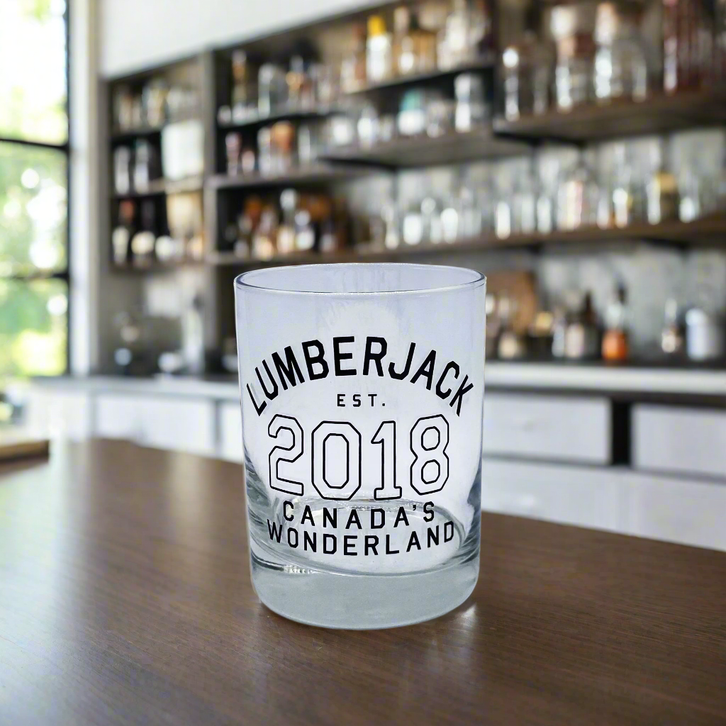 Canada's Wonderland Lumberjack Old Fashioned Glass