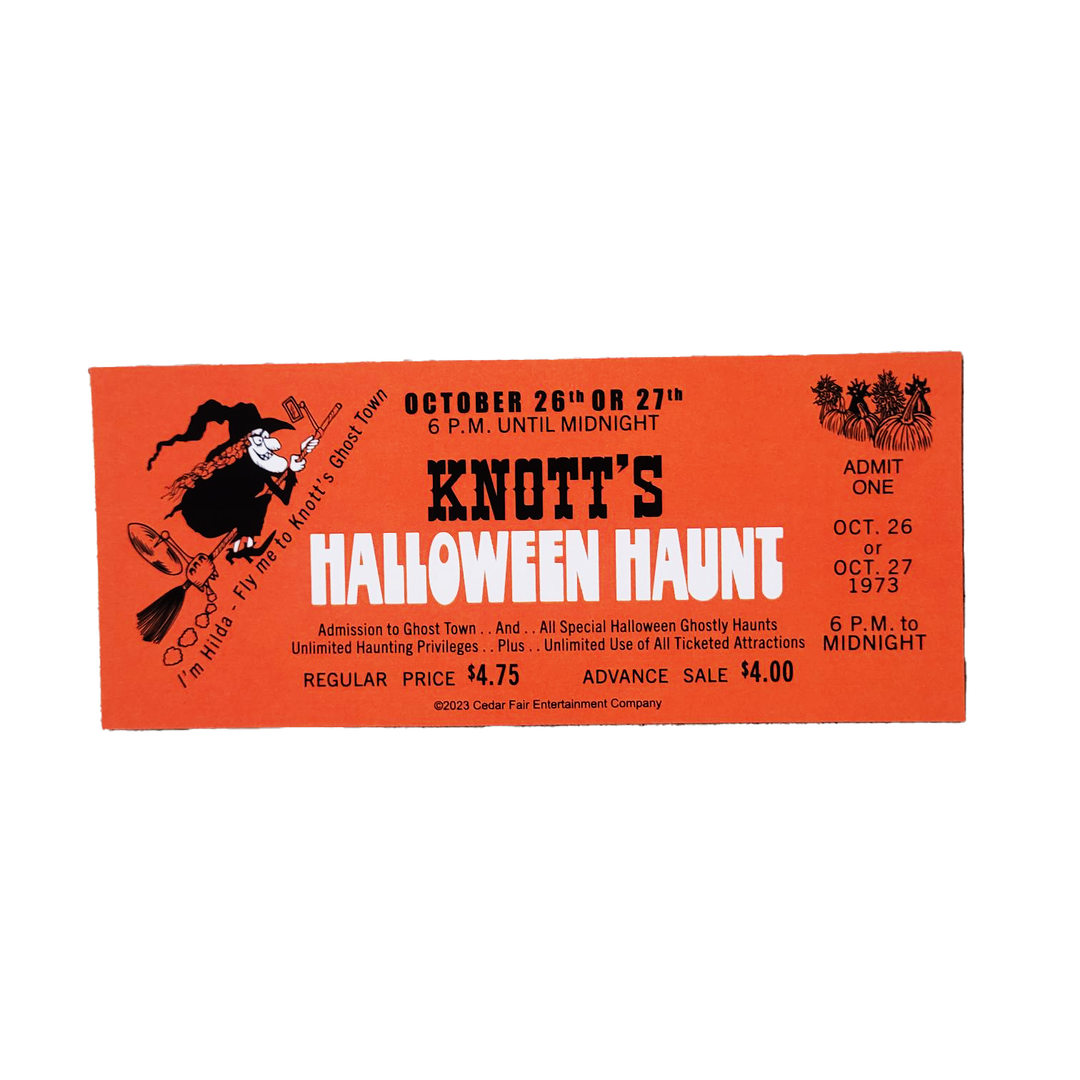 Knott's Scary Farm 1973 Halloween Haunt Replica Ticket