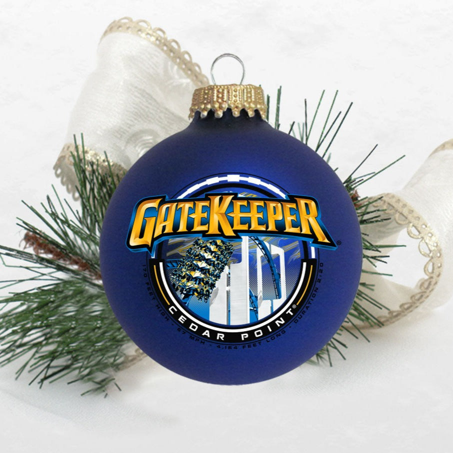 Cedar Point GateKeeper Glass Ornament