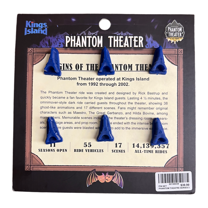 Kings Island Phantom Theater Series Pin Set – FUN MERCHANDISE