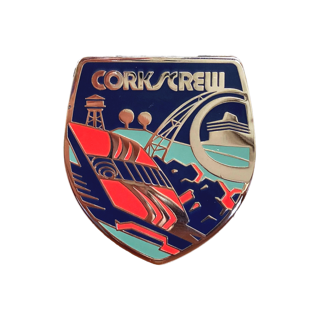 Cedar Point Corkscrew Enamel Pin
