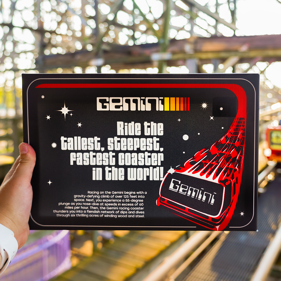 Cedar Point Gemini Red Canvas Art