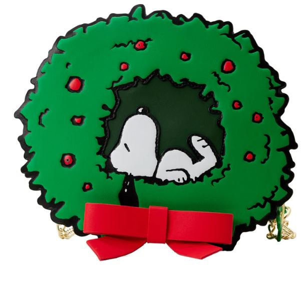 【Loungefly】Peanuts スヌーピー クリスマスリース パスケース Loungefly】Peanuts スヌーピー クリスマスリース パスケース