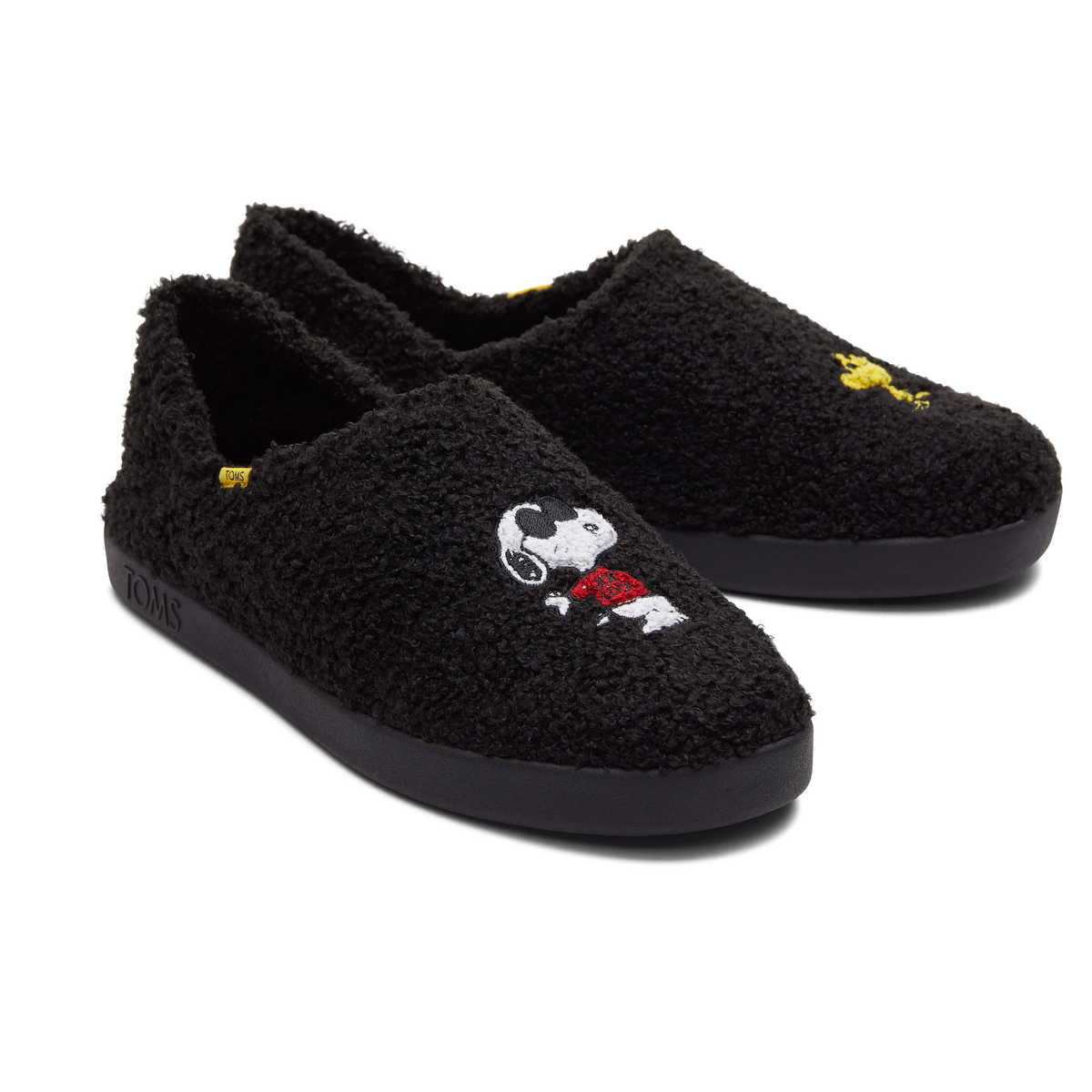 NWT Toms Mens Rodeo Slippers Black Plaid Rubber Sole Size 10 Womens Alpargata Classic Buffalo Plaid Black Faux Shearling  main image 3
