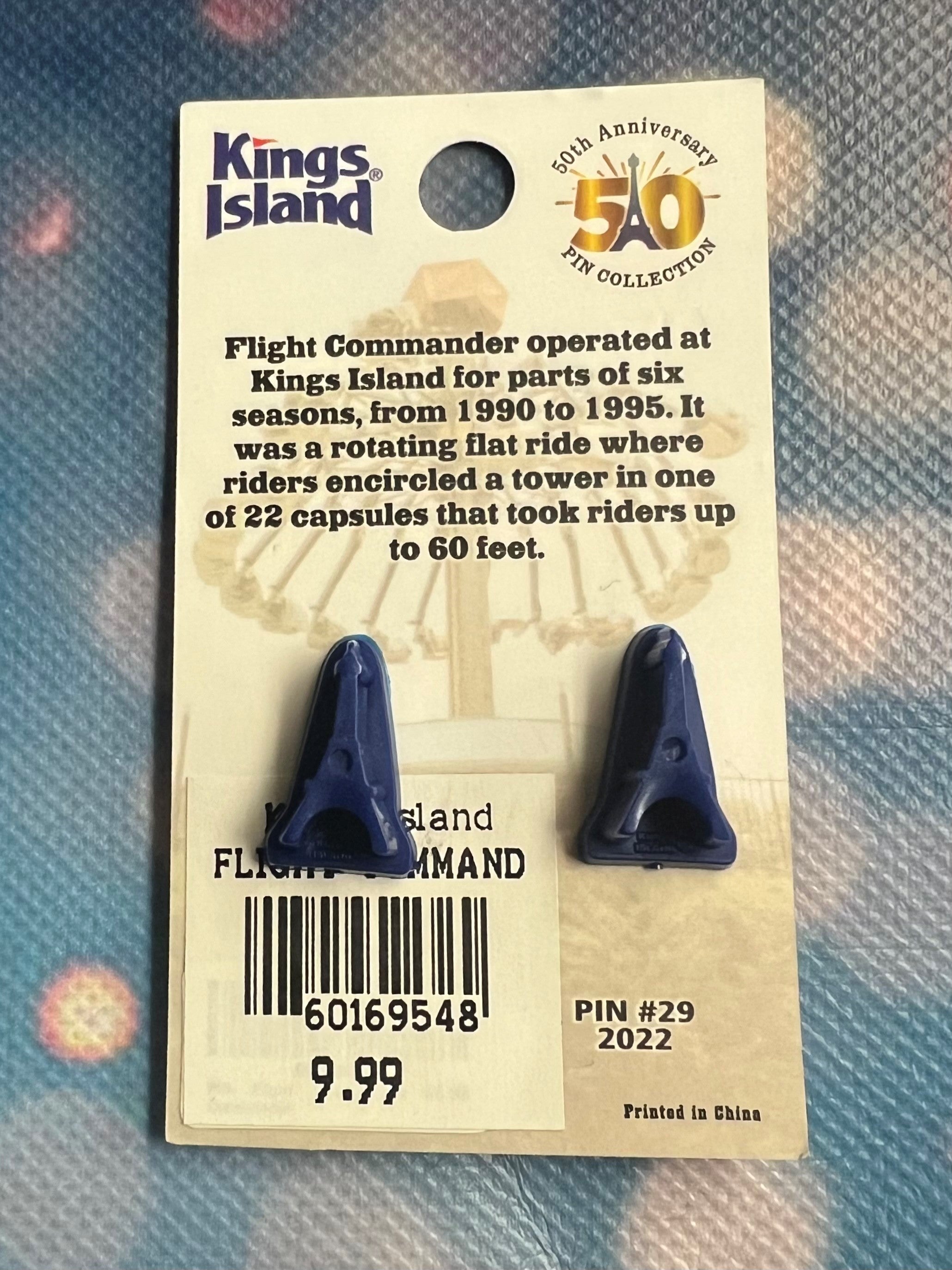 Kings Island 50th Anniversary Pin # 29 - Flight Commander – FUN