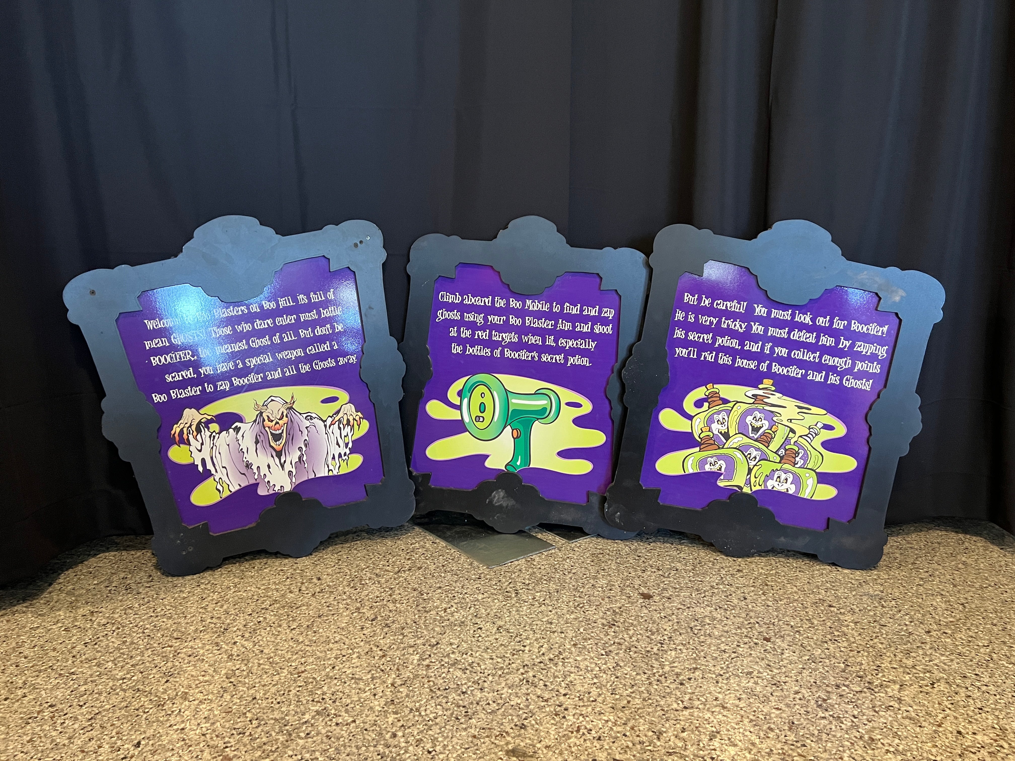 Lot # 3 – Boo Blasters Storyline 3pc Signage - Full Lot