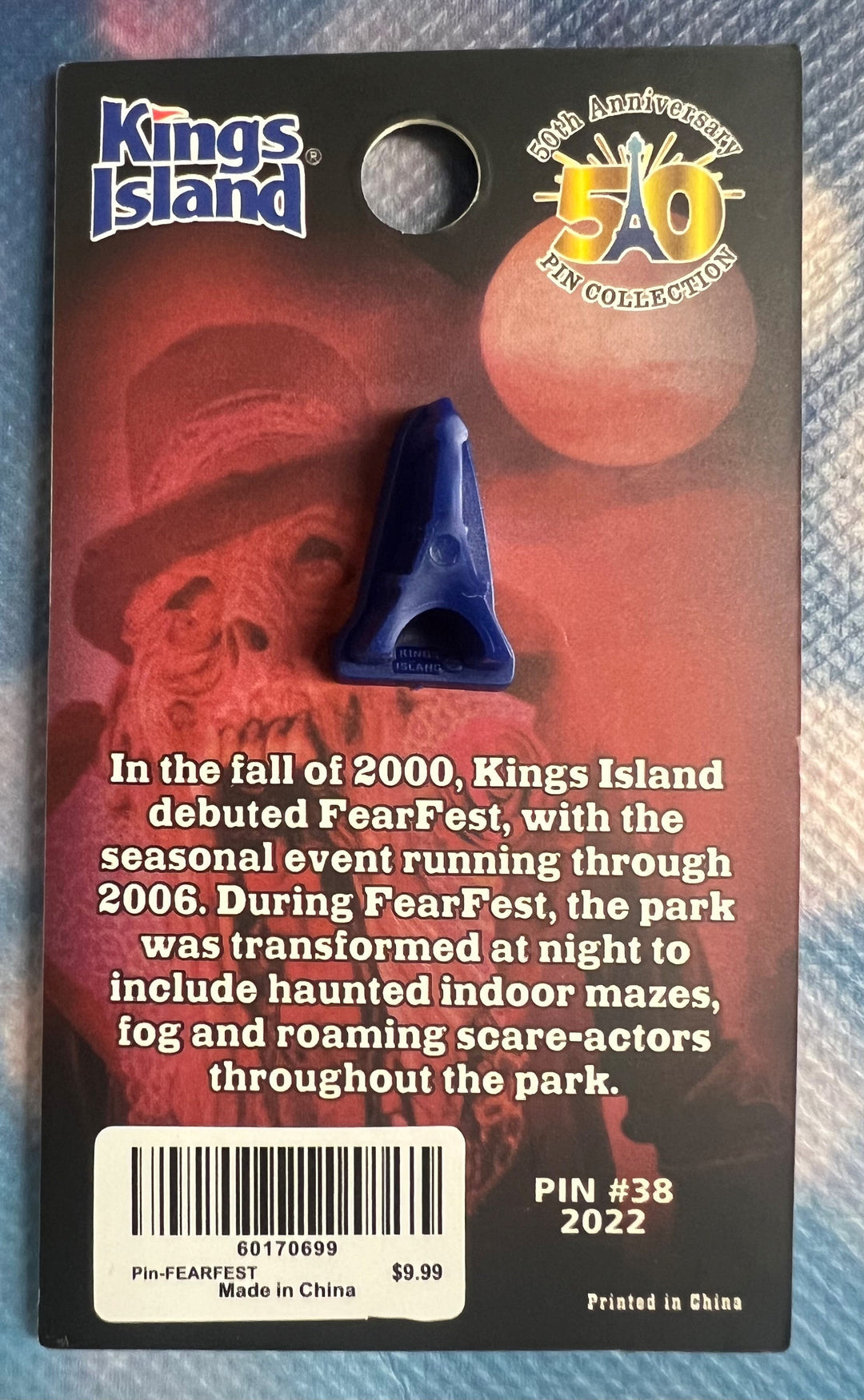 Kings Island 50th Anniversary Pin # 38 - Fearfest