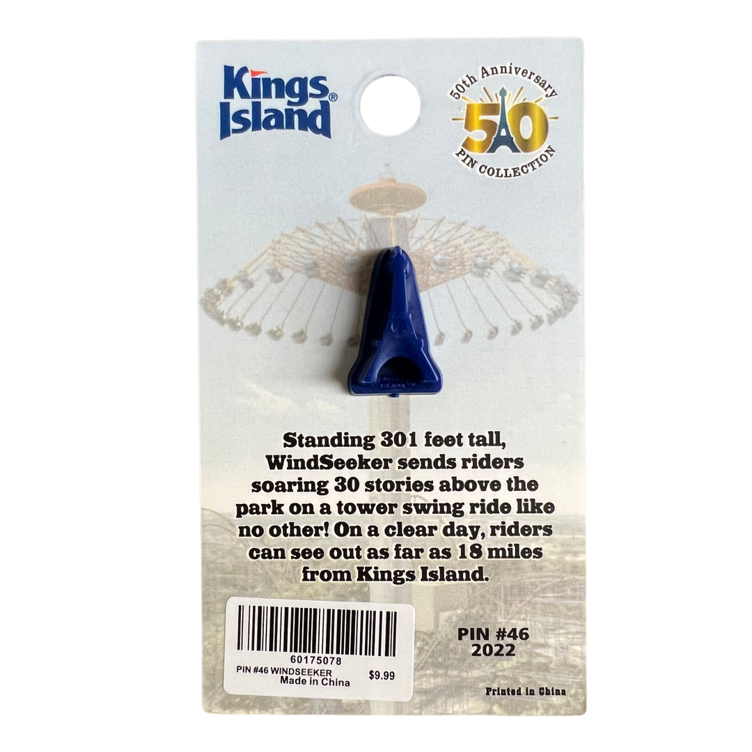 Kings Island 50th Anniversary Pin #46 - WindSeeker