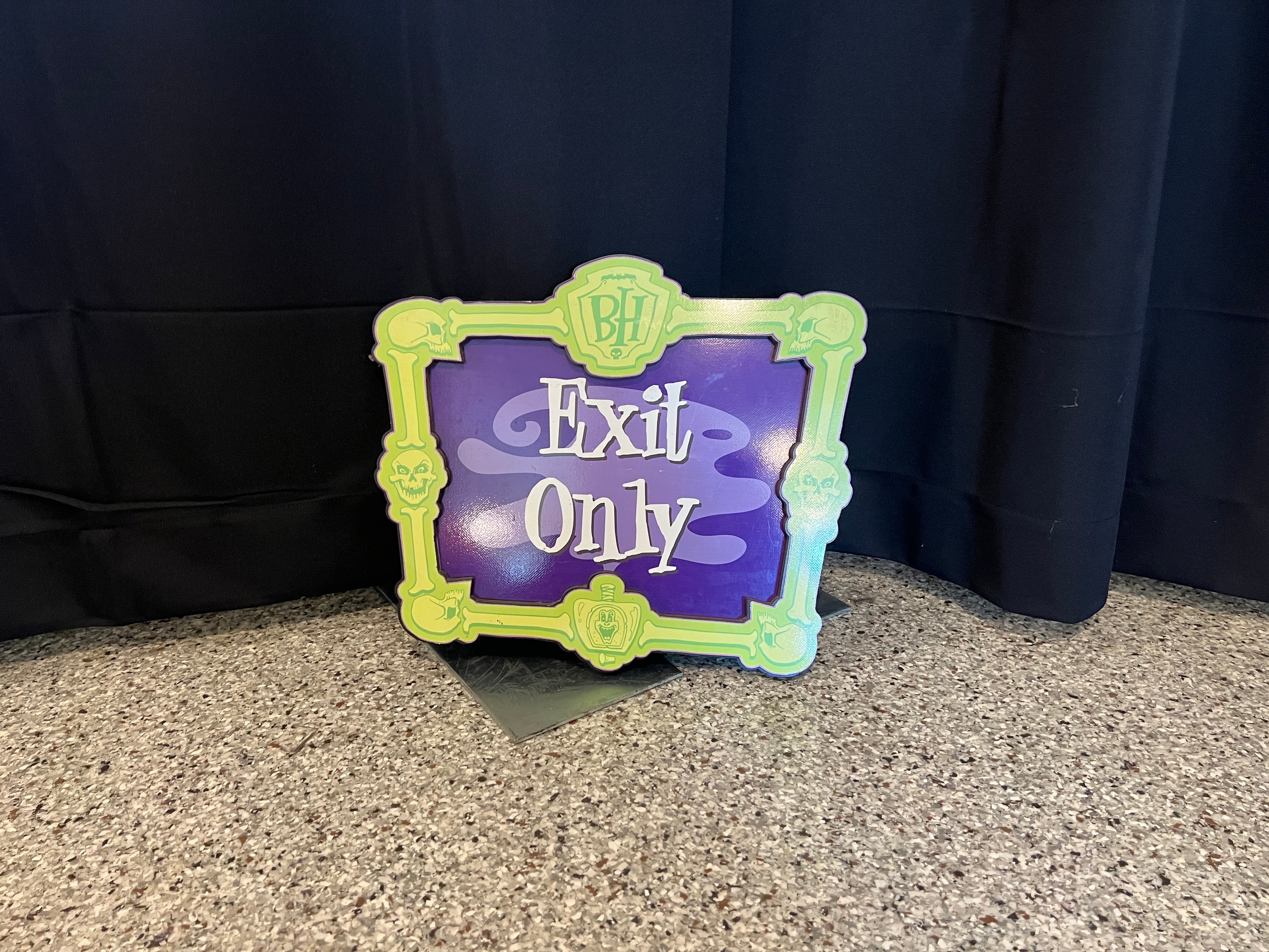 Lot # 6 – Boo Blasters Exit Only Sign - Full Lot