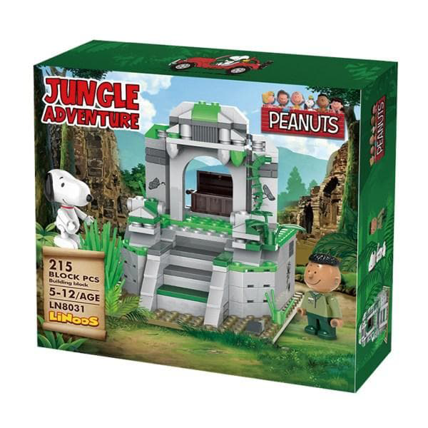 PEANUTS® Linoos Jungle Temple Building Bricks Set