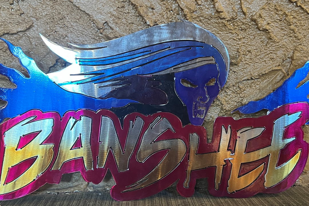 Kings Island Metal Light Banshee Logo