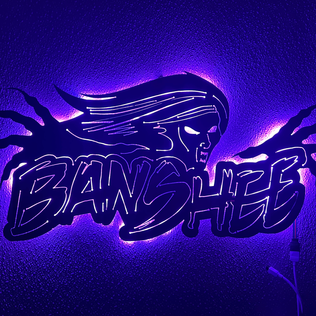 Kings Island Metal Light Banshee Logo