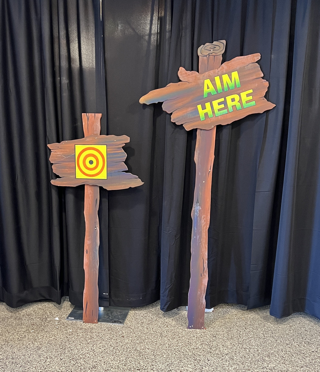 Lot # 8 – Instructional “Aim Here” and Target Signage Set - Full Lot