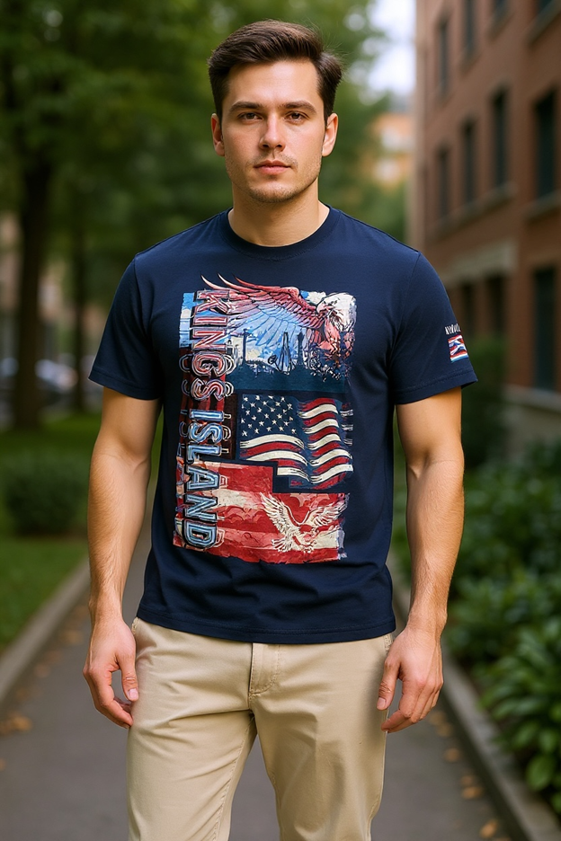 Kings Island America 250 Navy T-shirt