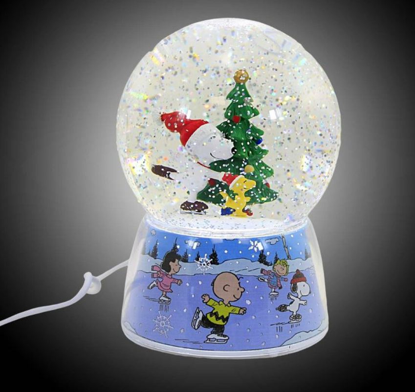 PEANUTS® Snoopy and Woodstock Skating Waterglobe