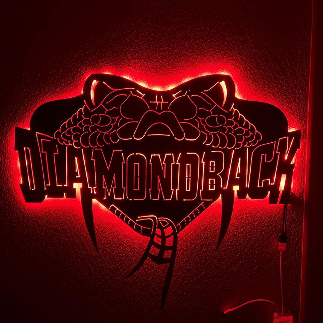 Kings Island Diamondback Light-Up Sign