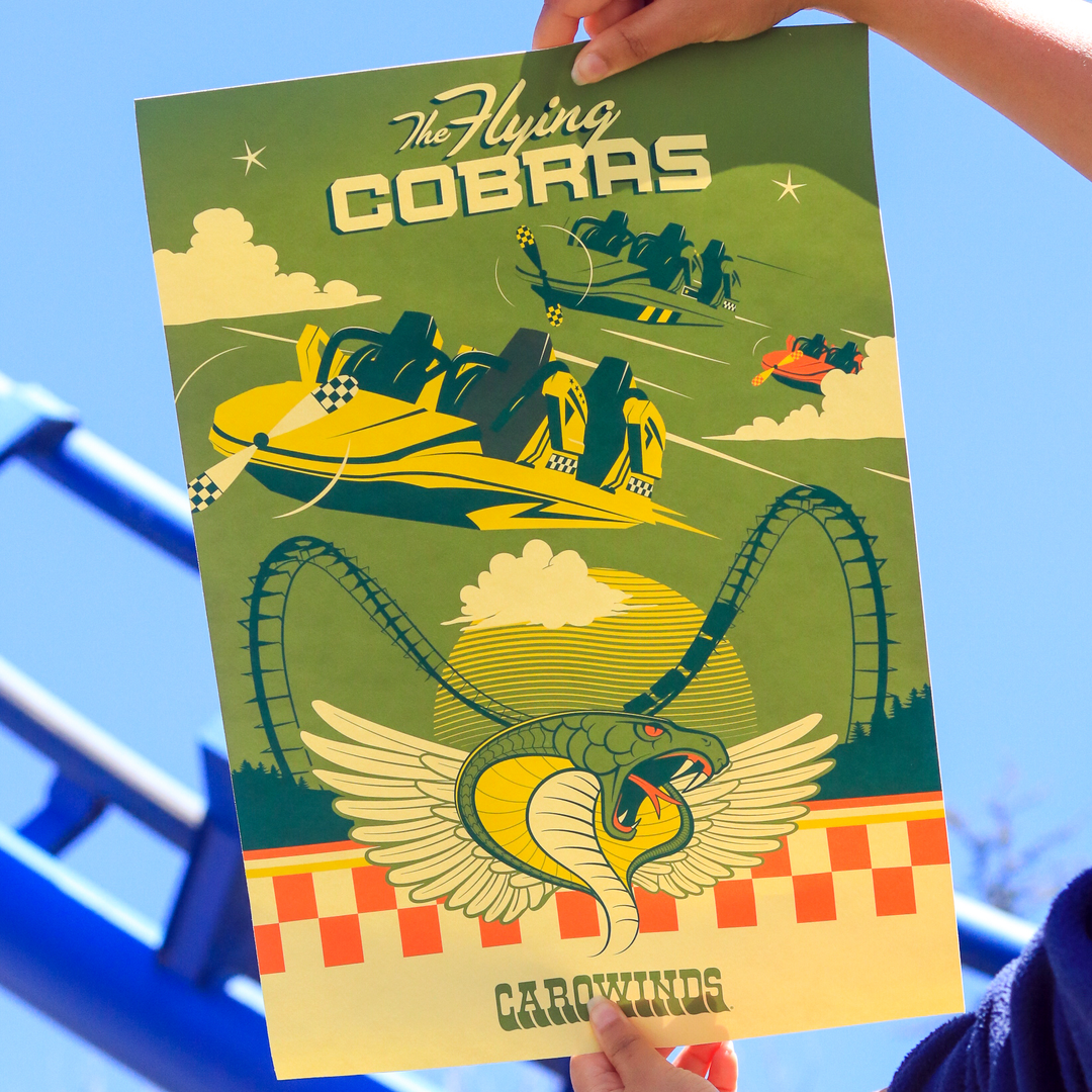 Carowinds The Flying Cobras Poster