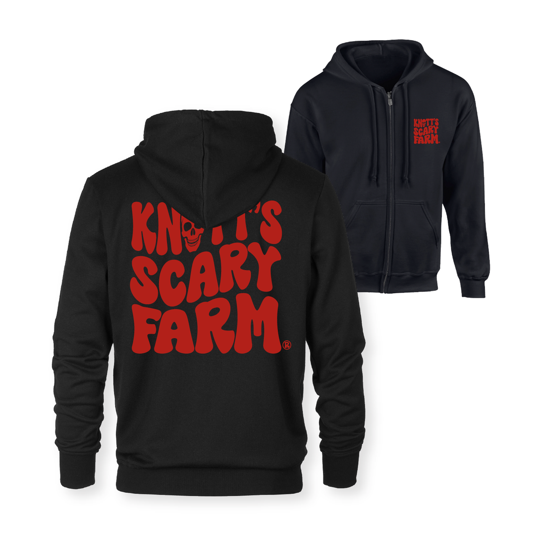 Knott's Scary Farm Spooky Vibes Full Zip Hooded Sweatshirt