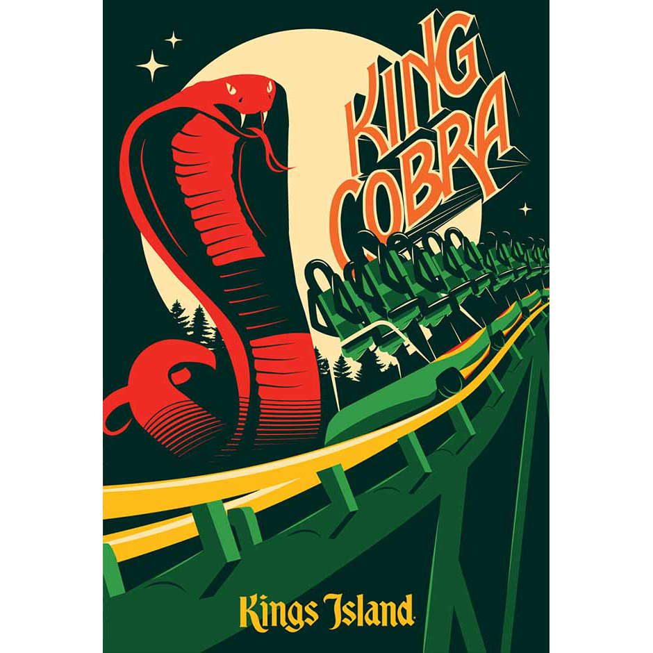 Kings Island King Cobra Poster