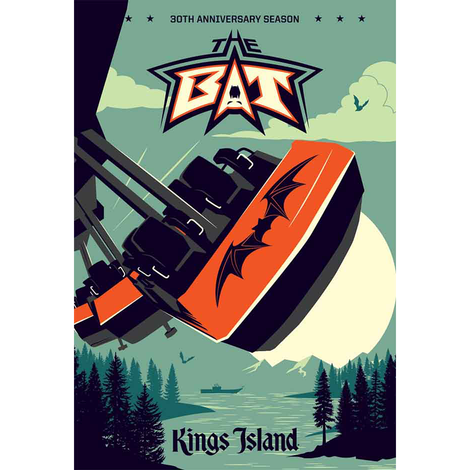 Kings Island The Bat 30th Anniversary Poster