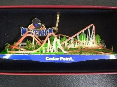 Cedar Point Maverick Layout Brass Ornament