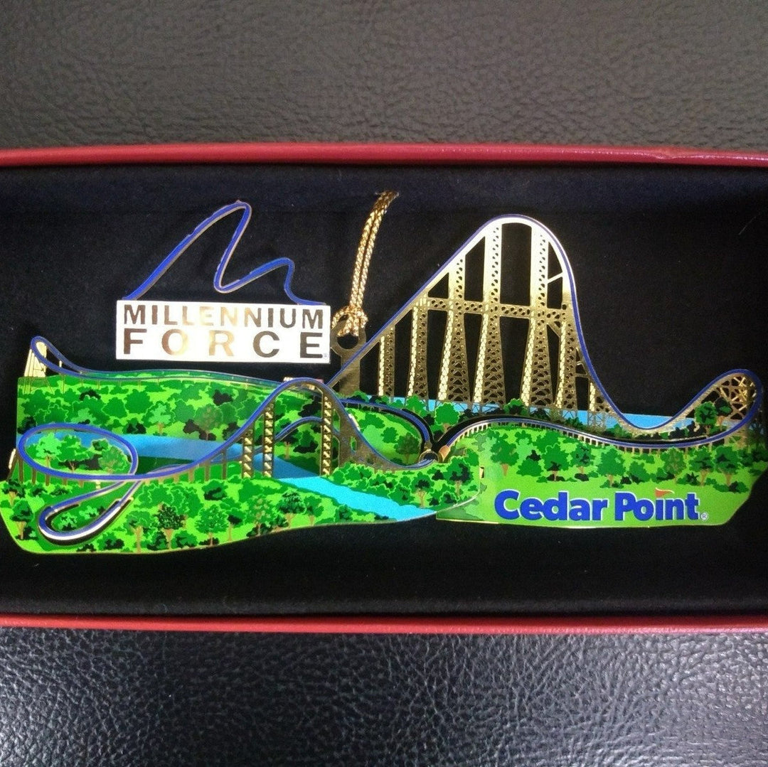 Cedar Point Millennium Force Brass Ornament