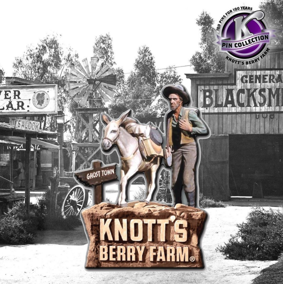 Knott's Berry Farm Miner and Burro Statue Collectible Pin