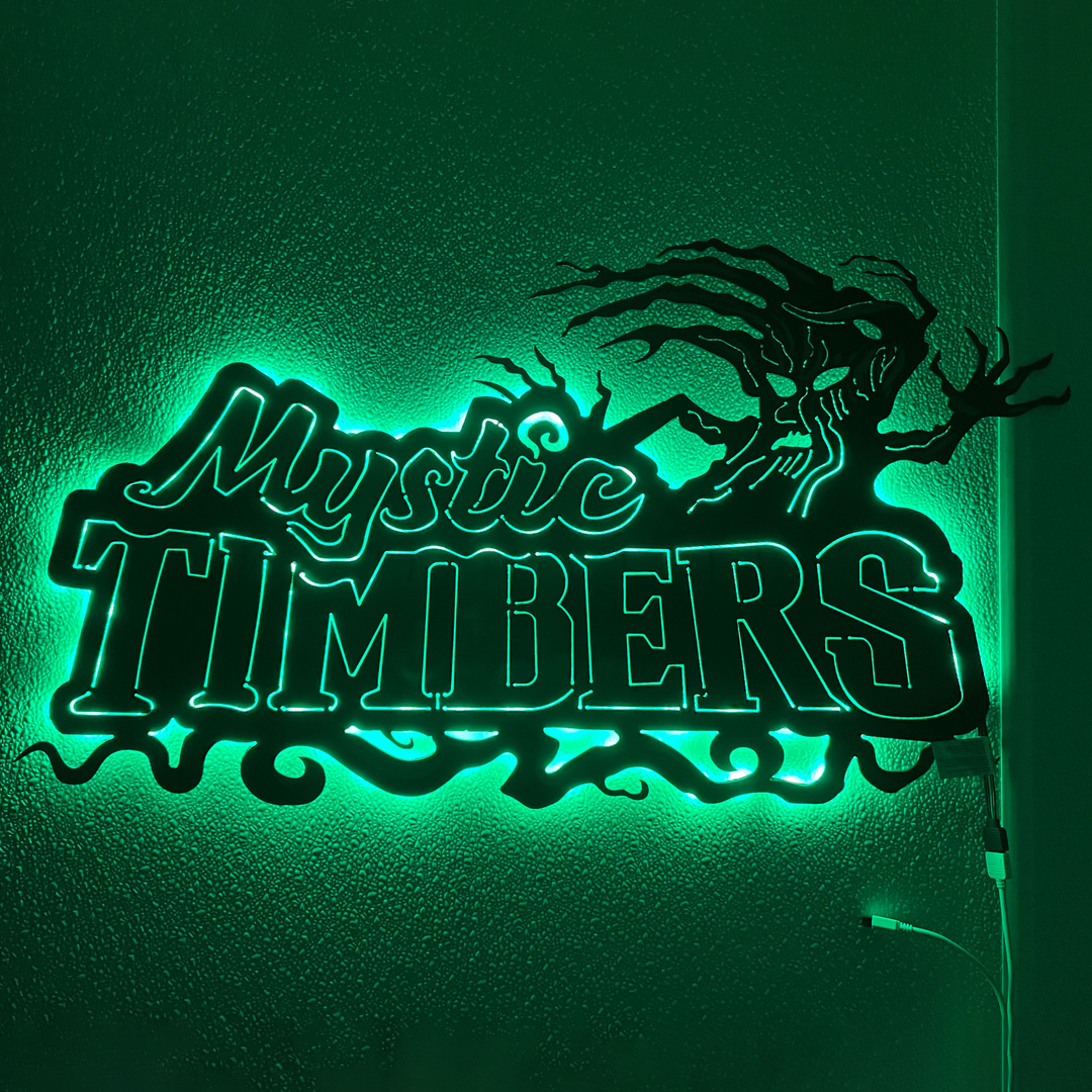 Kings Island Mystic Timbers Light-Up Sign