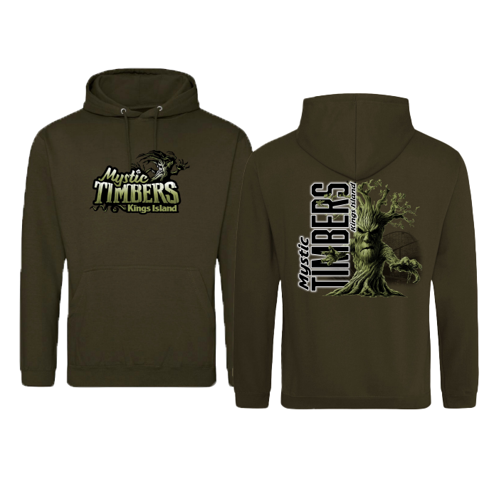 Kings Island 2024 Mystic Timbers Forest Green Hooded Sweatshirt