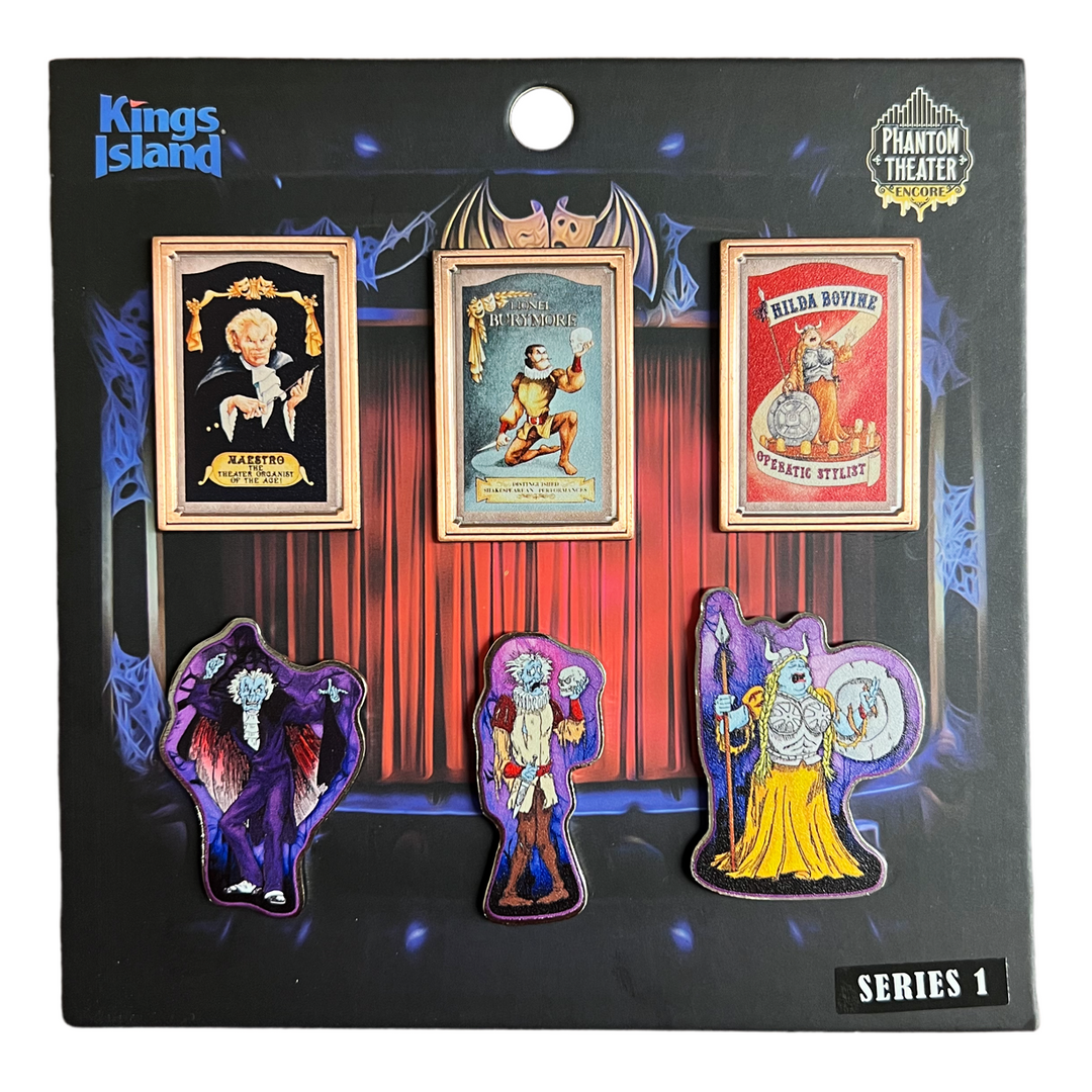 Kings Island Phantom Theater Series 1 Pin Set