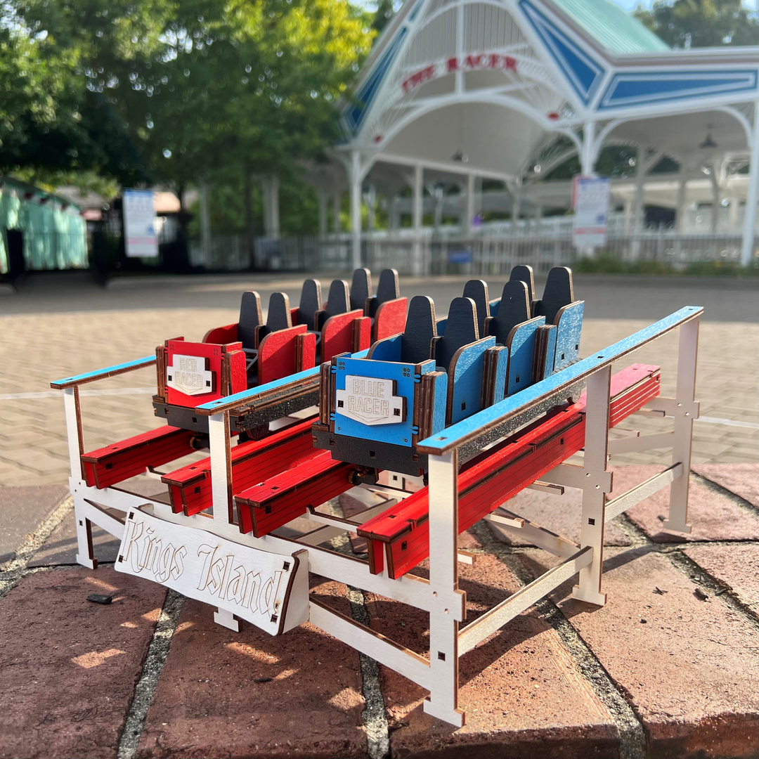 Kings Island The Racer Color Coaster Cutout