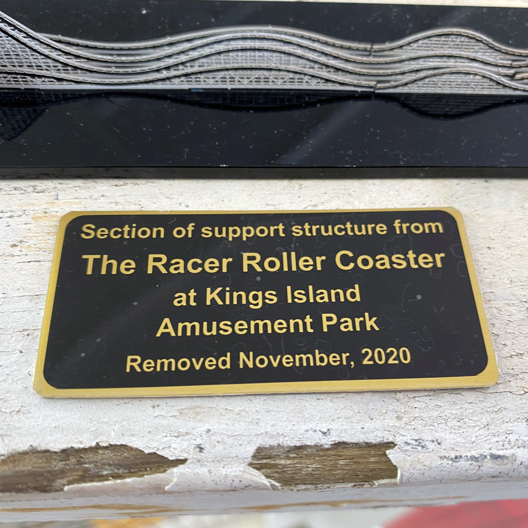 Kings Island Racer NanoCoaster with Authentic Structure Piece