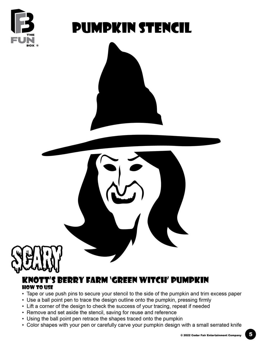 Knott’s Berry Farm Custom Pumpkin Carving Stencils – FUN