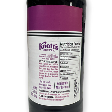 Knott's Berry Farm 32 oz. Sugar Free Boysenberry Punch Concentrate