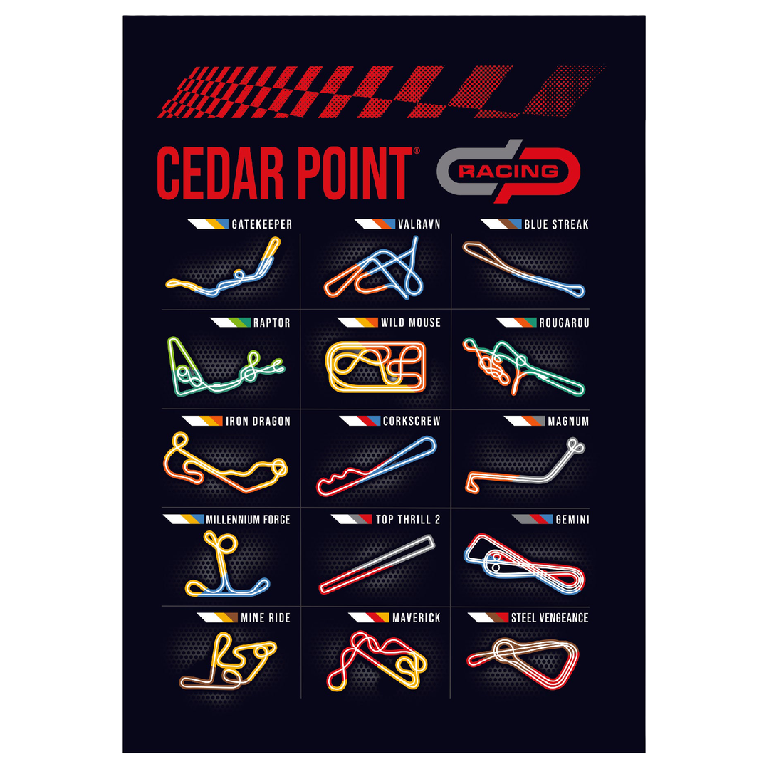 Cedar Point Track Layout Poster