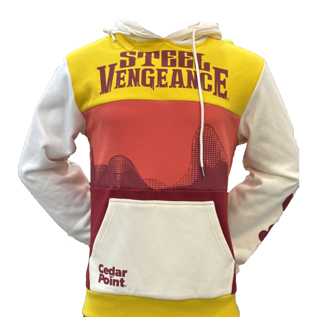 Cedar Point Steel Vengeance Colorblock Hooded Sweatshirt