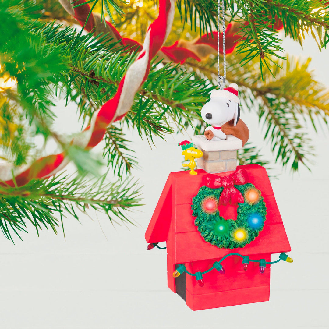 PEANUTS® Hallmark Snoopy Up On The Housetop Ornament