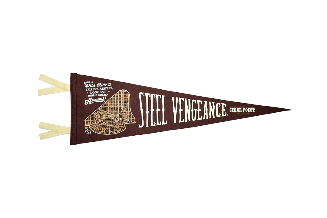 Cedar Point Steel Vengeance Pennant by Oxford Pennants