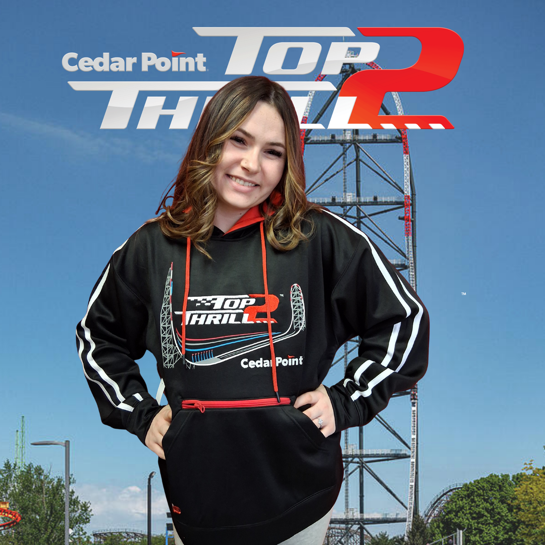 Cedar Point Top Thrill 2 Kangaroo Pocket Hooded Sweatshirt