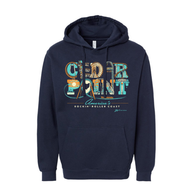 Cedar Point Collage Hooded Sweatshirt