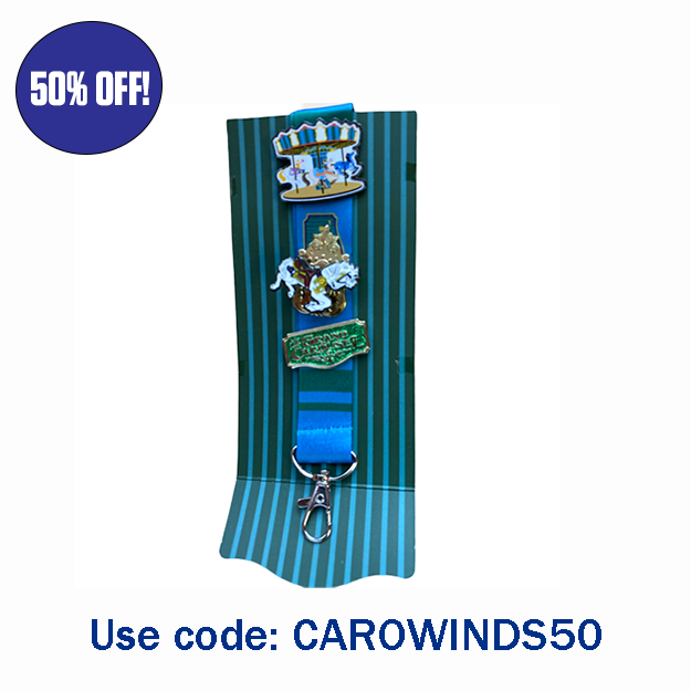 Carowinds Carousel Lanyard 3-pc. Pin Set