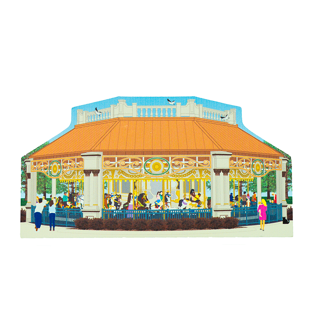 Cedar Point Cat's Meow Midway Carousel Shelf Sitter