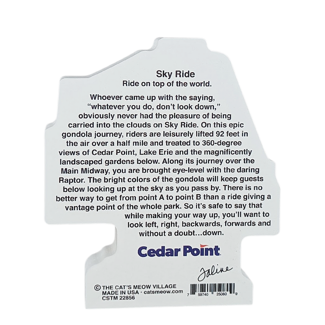 Cedar Point Cat's Meow Sky Ride Shelf Sitter