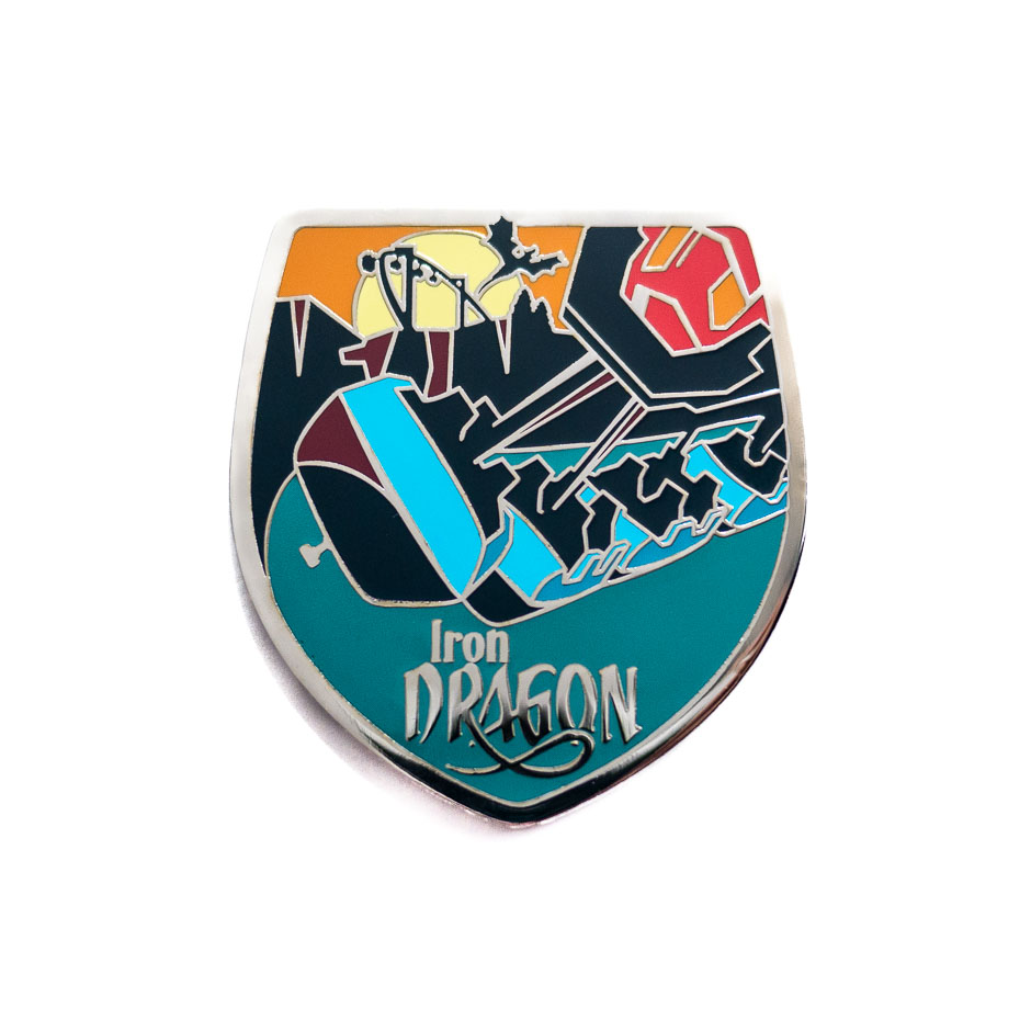 Cedar Point Iron Dragon Enamel Pin