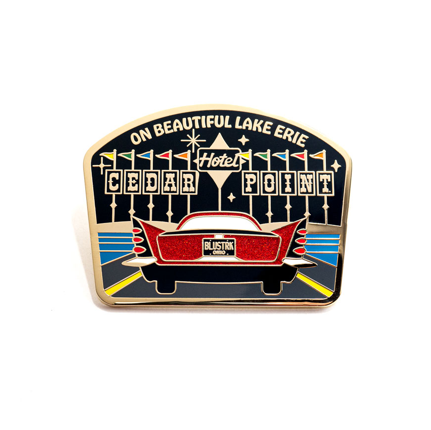 Cedar Point Vintage Entrance Sign Enamel Pin