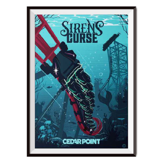 Cedar Point Siren's Curse Poster