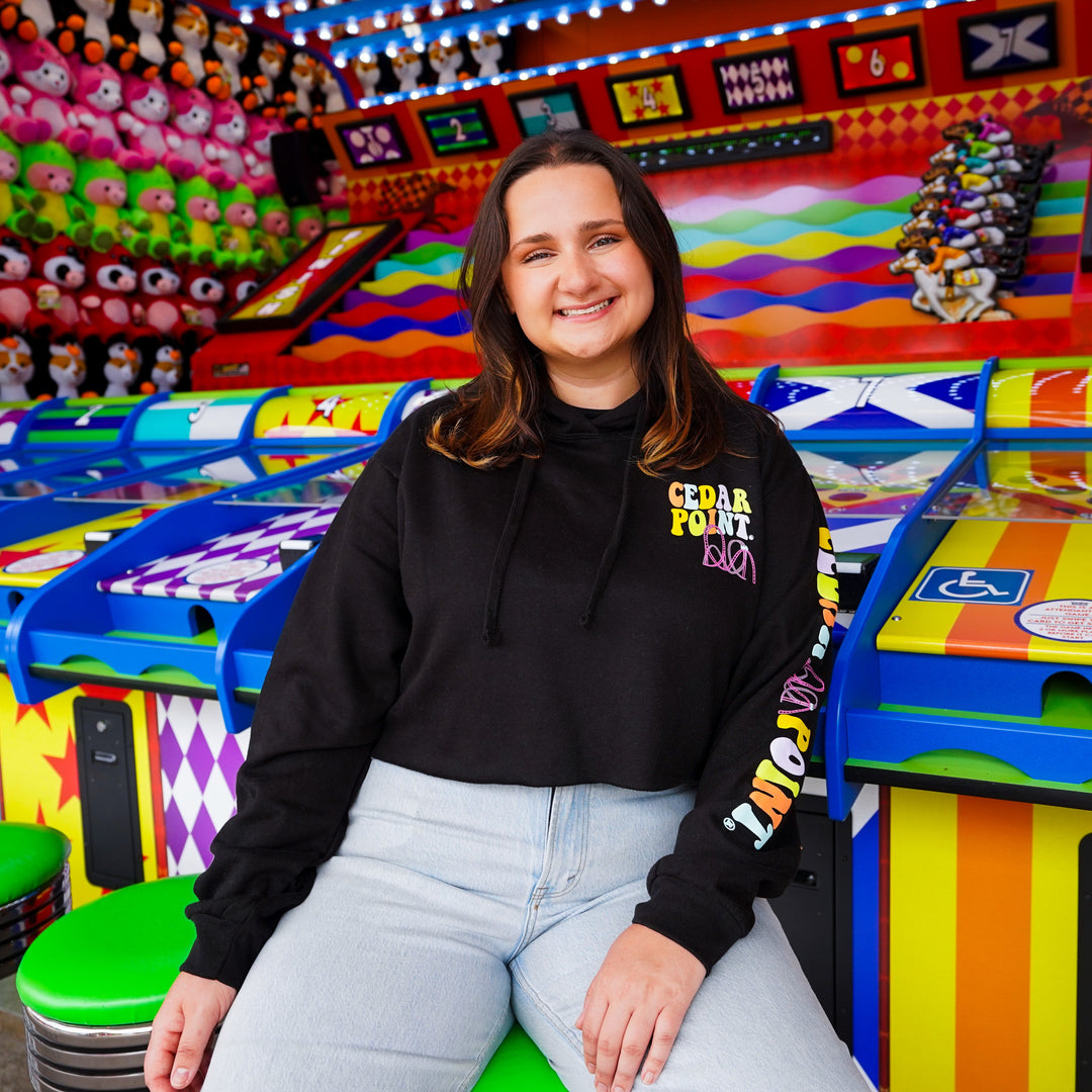 Cedar Point Coaster Vibes Cropped Hooded Sweatshirt