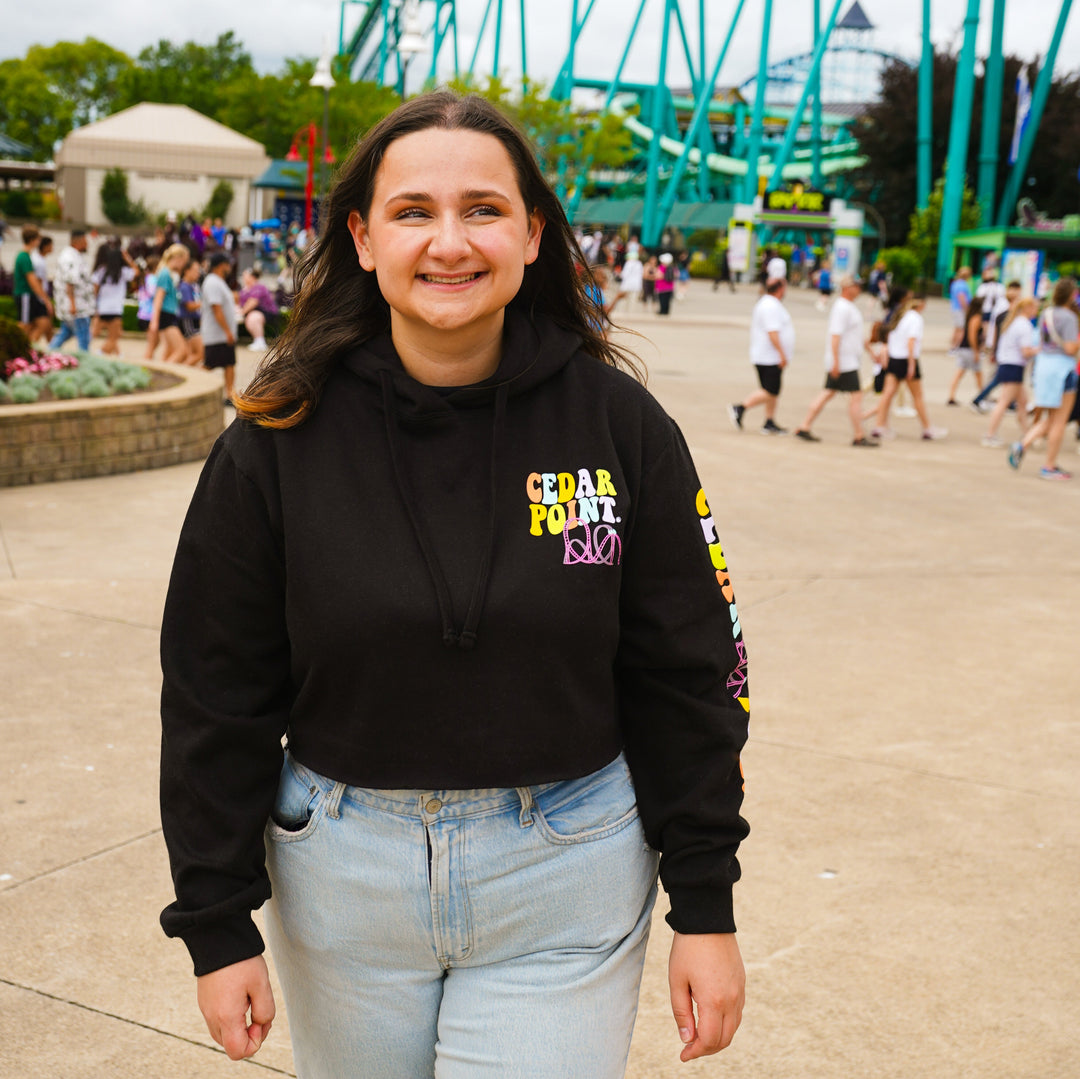 Cedar Point Coaster Vibes Cropped Hooded Sweatshirt