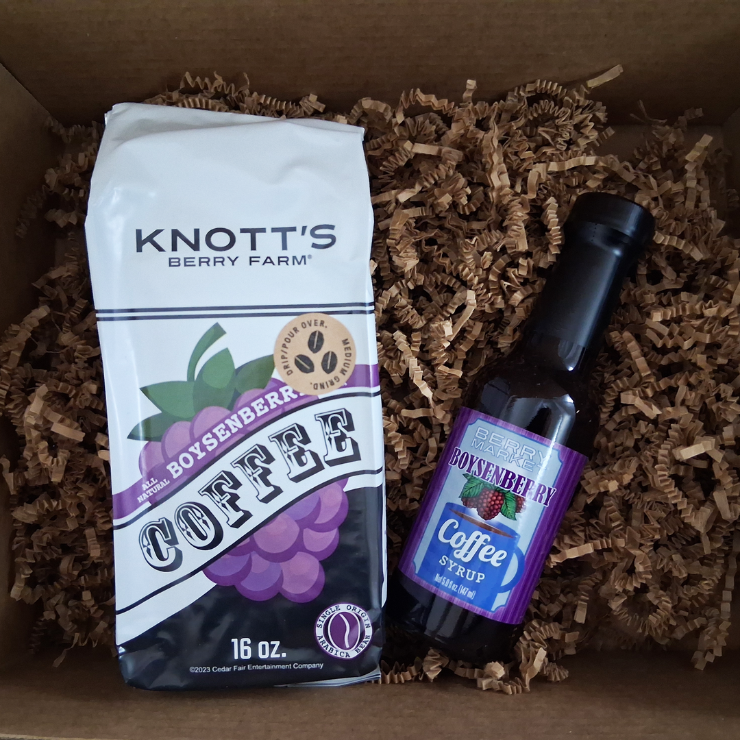 Knott's Berry Farm Boysenberry Coffee and Boysenberry Coffee Syrup Gift Box