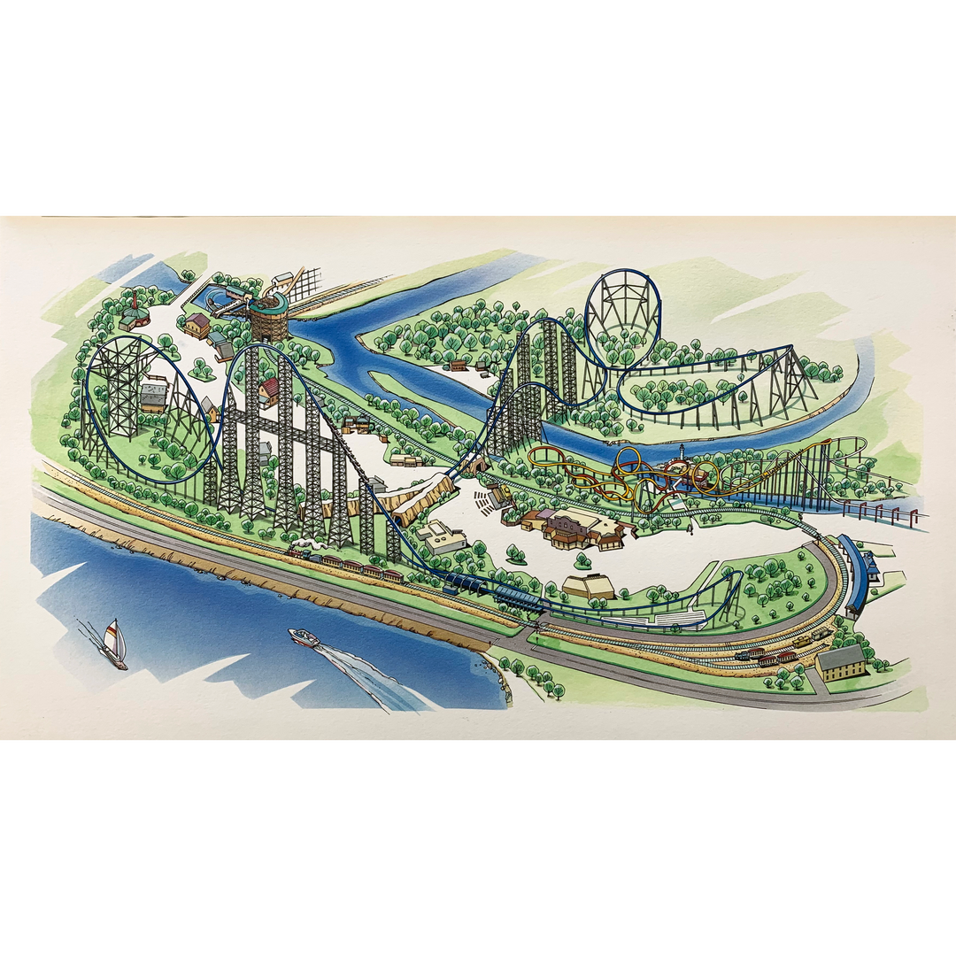 Cedar Point Millennium Force Concept Canvas Art Print